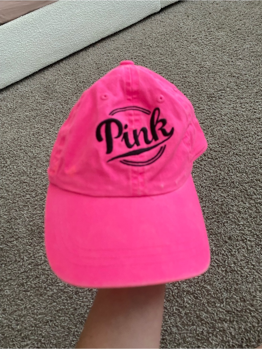 Victoria's Secret Pink Neon Hot Pink Baseball Cap